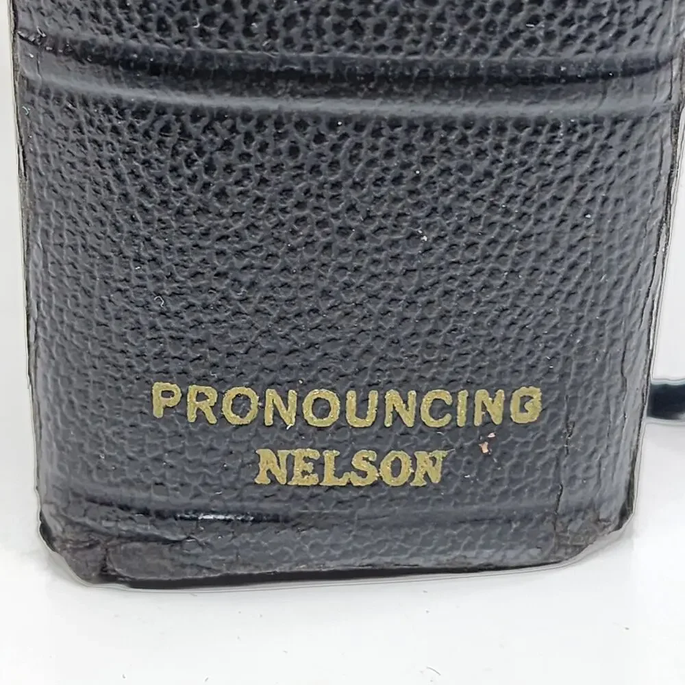 Antique Holy Bible Nelson Self Pronouncing Black Leather 1900s AS IS Need Repair - Picture 3 of 16